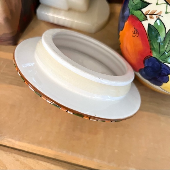 Nonni’s  Hand Painted Fruit Motif Colorful Biscotti Cookie Biscuit Storage - Picture 3 of 6